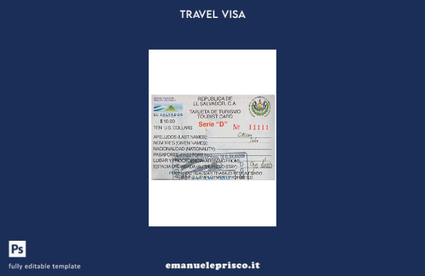 modello di carta turistica El Salvador in stile verificato